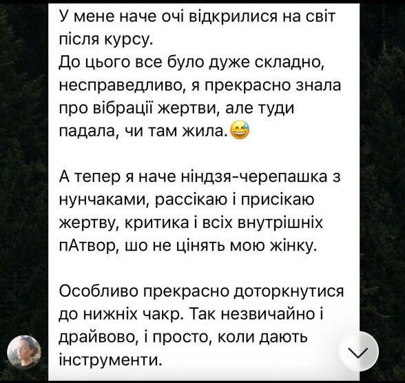Відгук про курс «Тіньові 4.0», скриншот 6